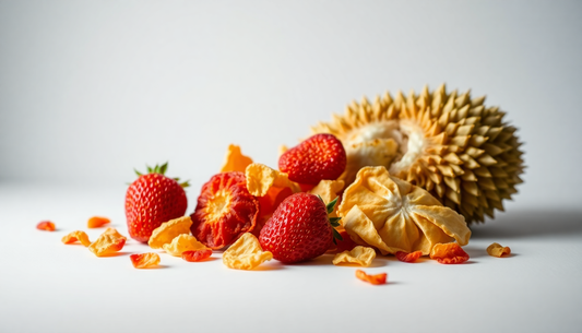 Unlock-the-Delightful-Flavors-of-Freeze-Dried-Fruits-Strawberry-Durian OUESTTECH