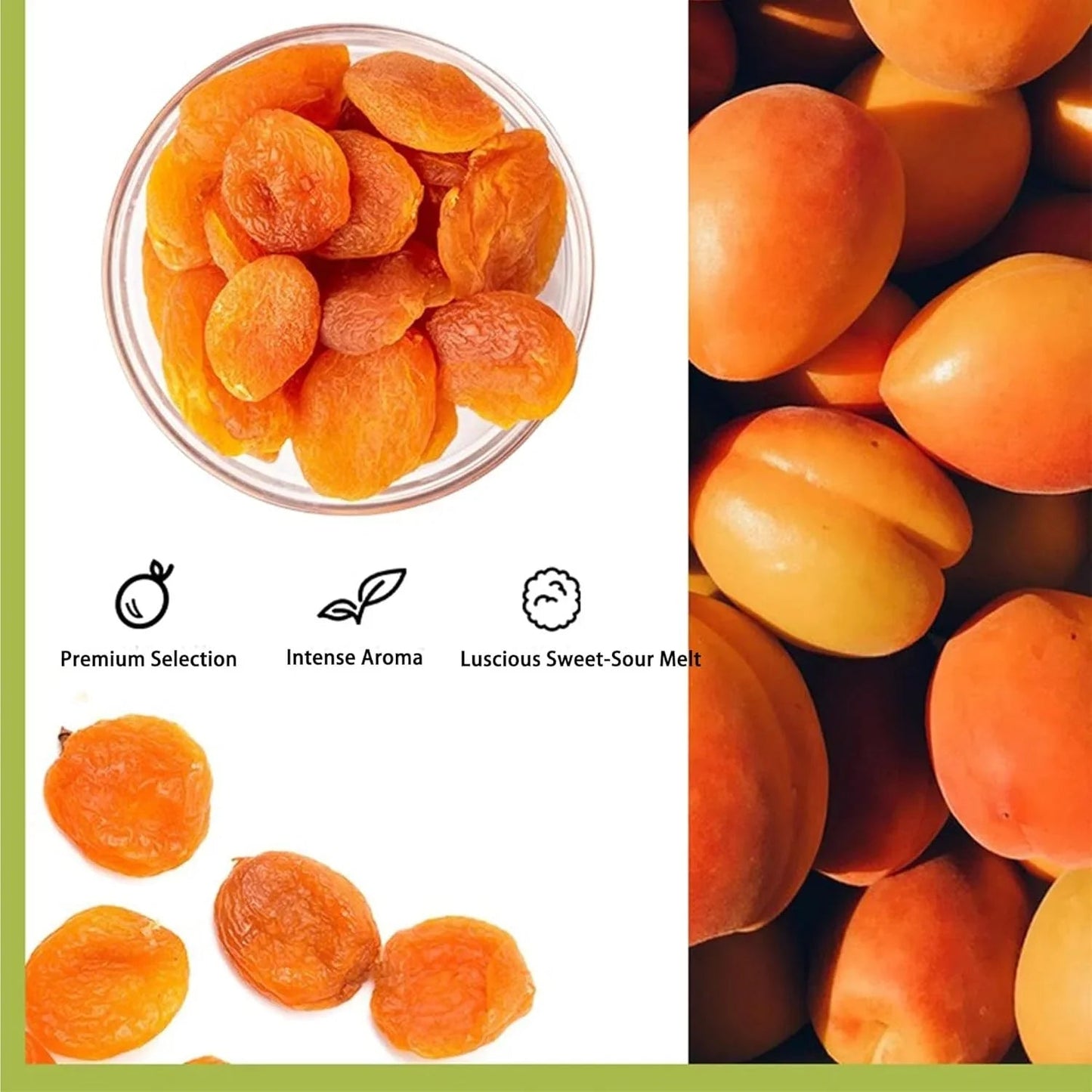 Dried Apricot Slices – 3-Pack Portable Snacks | Naturally Tangy & Sweet from OUESTTECH