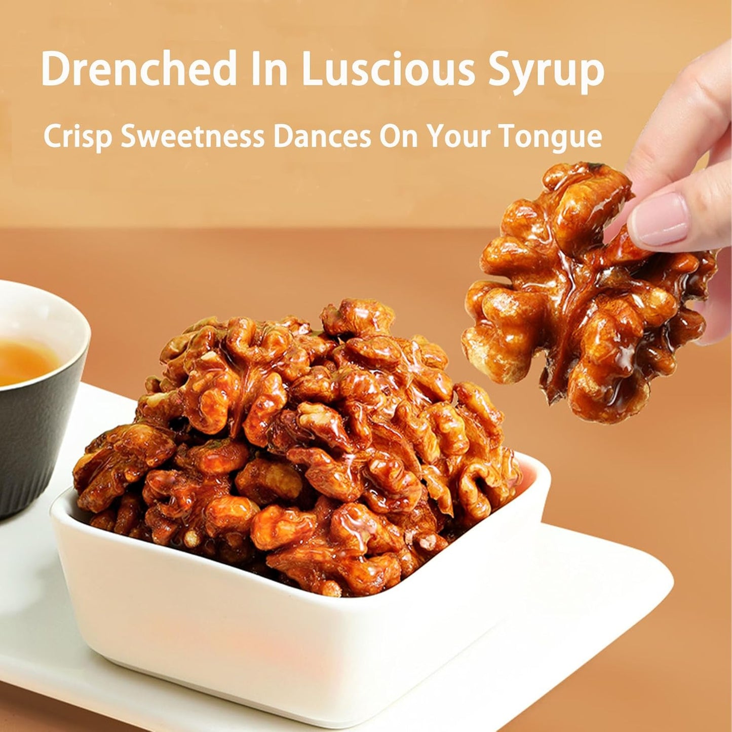 Amber Walnuts – Glazed Pecan Snack | 3-Pack for Gifting or Daily Energy OUESTTECH