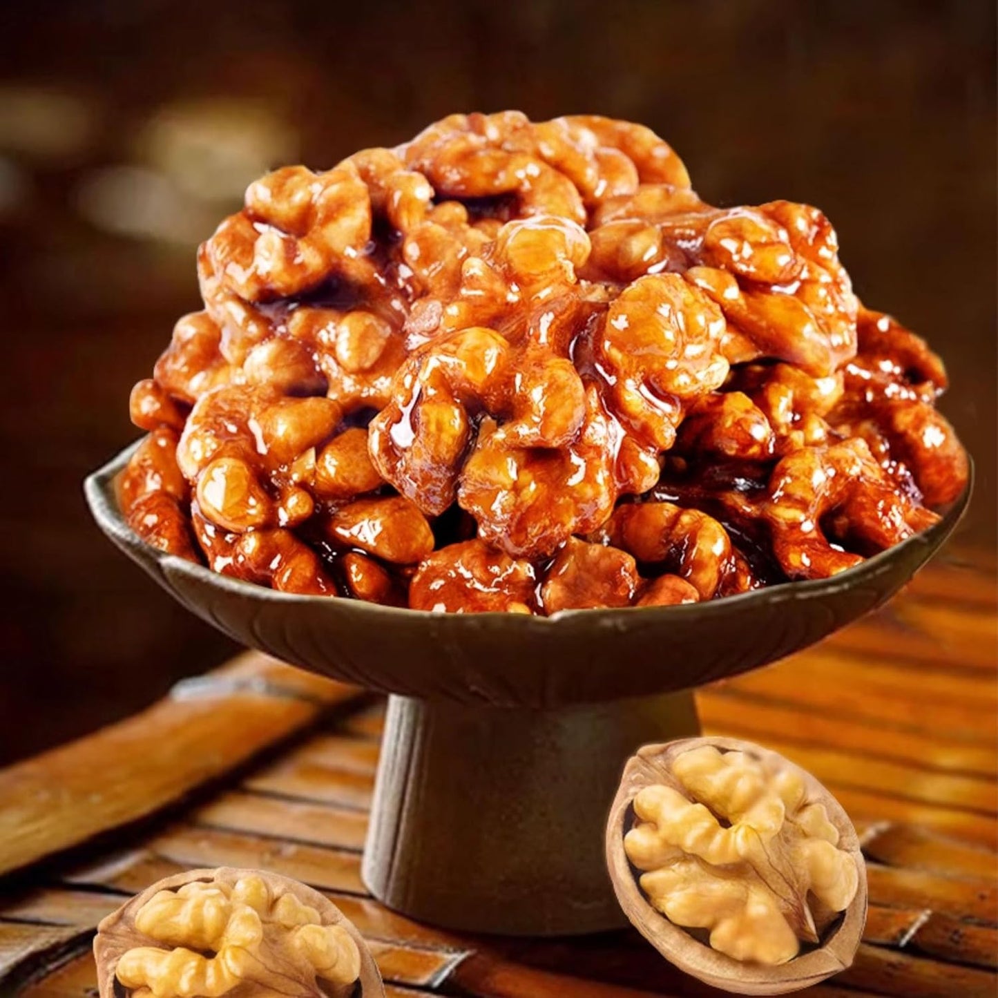Amber Walnuts – Glazed Pecan Snack | 3-Pack for Gifting or Daily Energy OUESTTECH